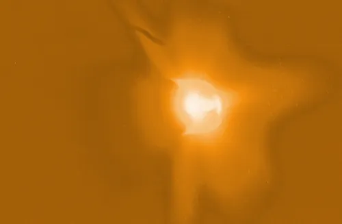 Unknown Mobile in orange light
